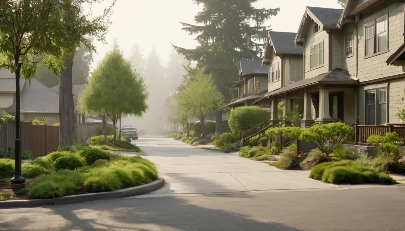 Craftsman homes and townhomes with clean concrete walkways in Lake Stevens